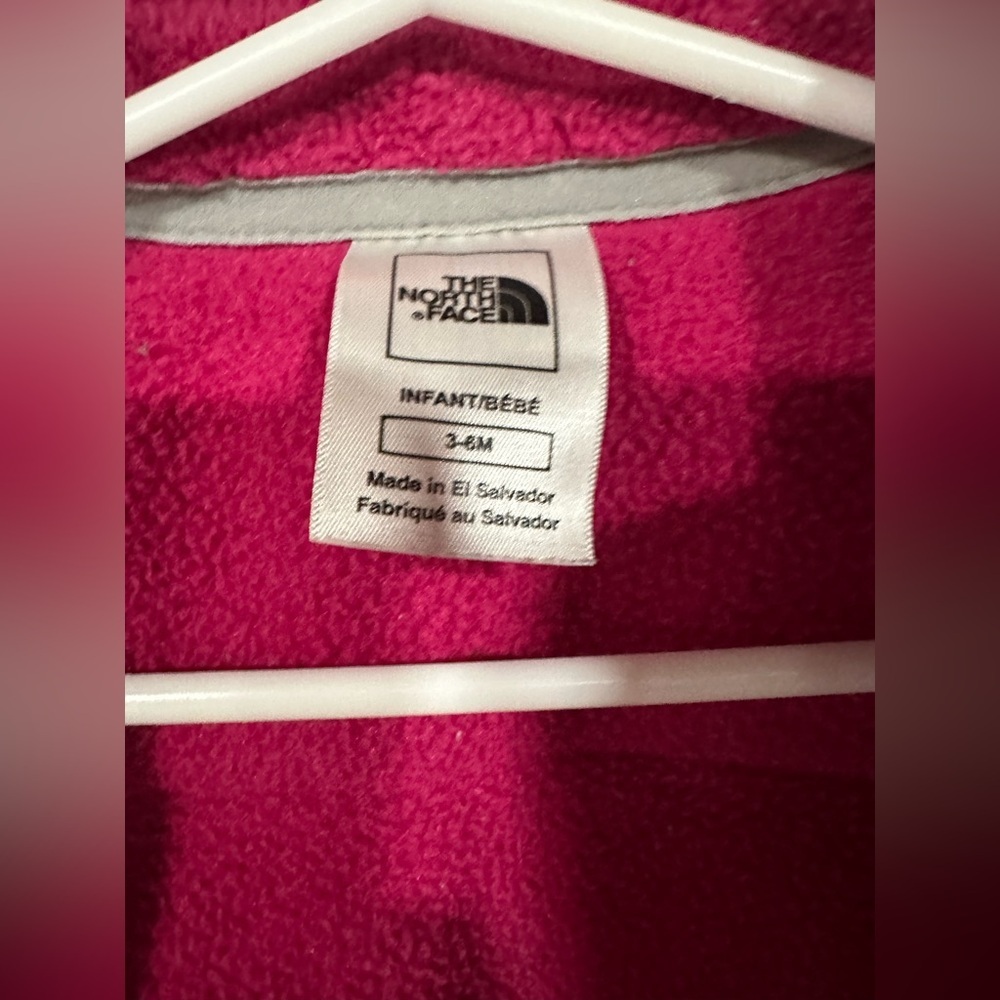 The North Face Denali Fleece Infant Baby 3-6M Polartec Full Zip Jacket Pink - Picture 4 of 5
